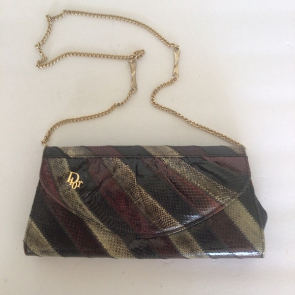 DIOR VINTAGE SNAKESKIN BAG - Picture 3 of 16